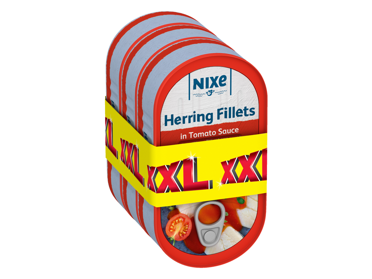 File de hering NIXE în sos de roșii, ambalaj XXL
