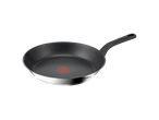 Tefal frying pan with black handle.
