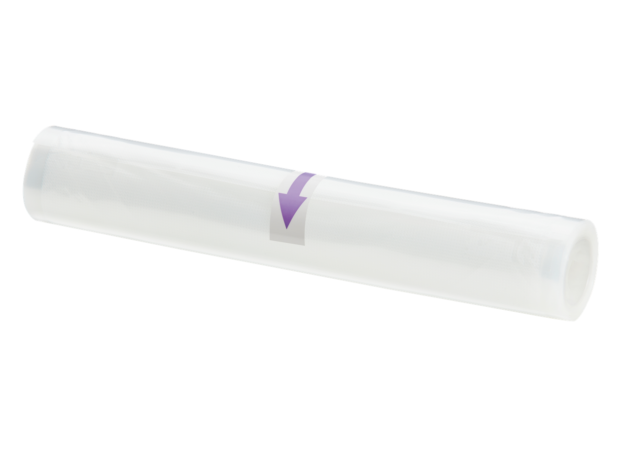 Rouleau pour machine sous vide avec une flèche indiquant la direction.
