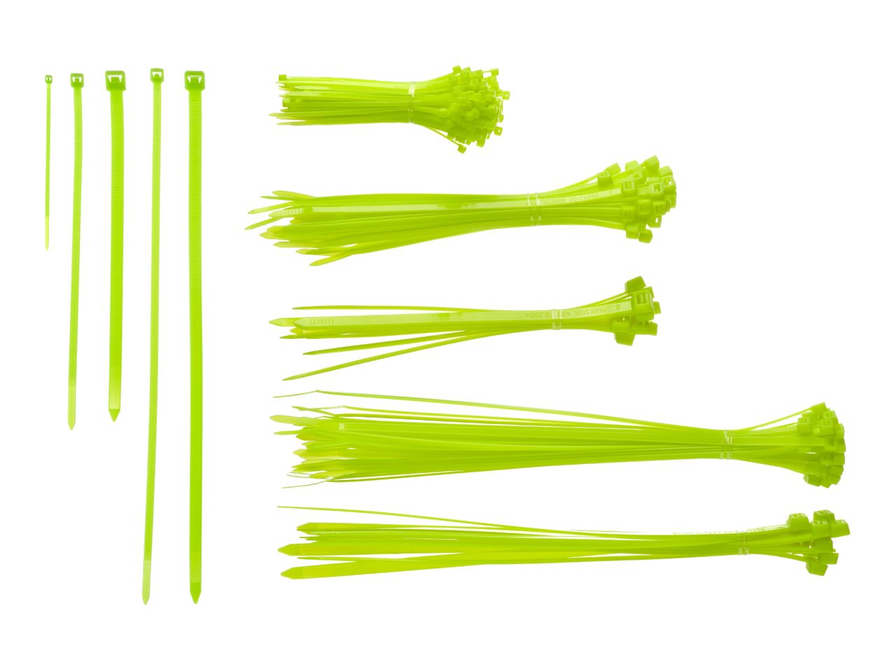 Parkside Green Cable Tie Set - 250 Pieces