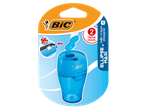Bic Ellipse Maxi pencil sharpener, blue, two holes.