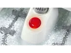 SENSIPLAST® Fotbad with red light and massage brush in water