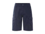 Dunkelgraue Cargo-Shorts.