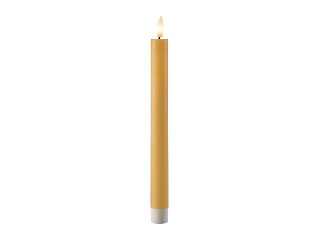 Go to full screen view: Livarno Home LED Real Wax Candles - 2 Pack - Yellow - Image 4