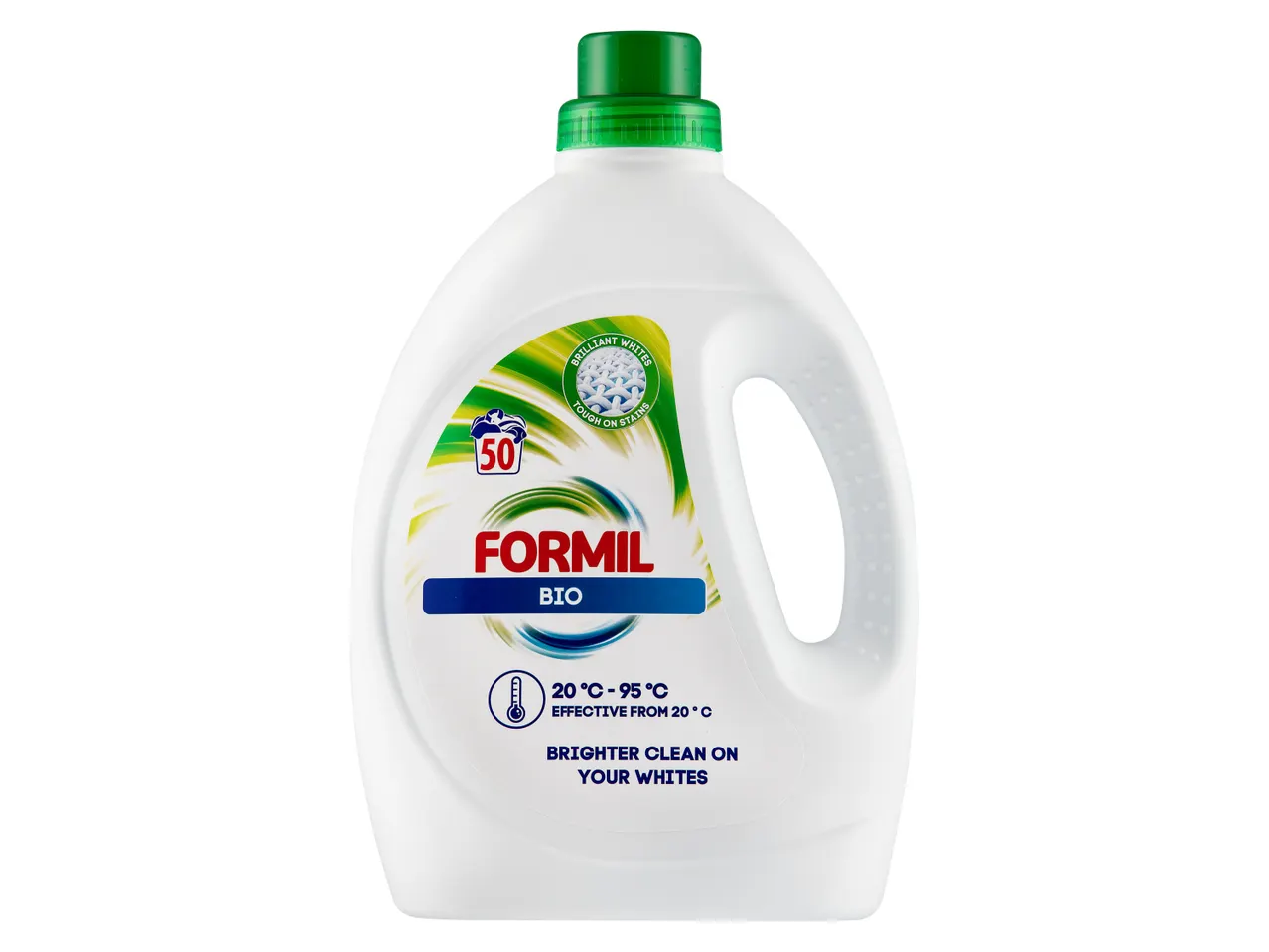 Formil Bio laundry detergent for brilliant whites.