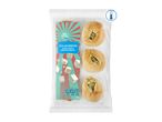 Chilled salad cheese with white brined cheese in a clear plastic package, with cooking instructions.