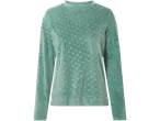 Pijama din velur Esmara, damă, verde mentă, cu buline în relief