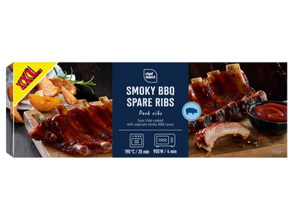 CHEF SELECT Ribs de porc avec sauce barbecue fumée