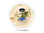 Garnalensalade in een ronde plastic verpakking van 175 gram.