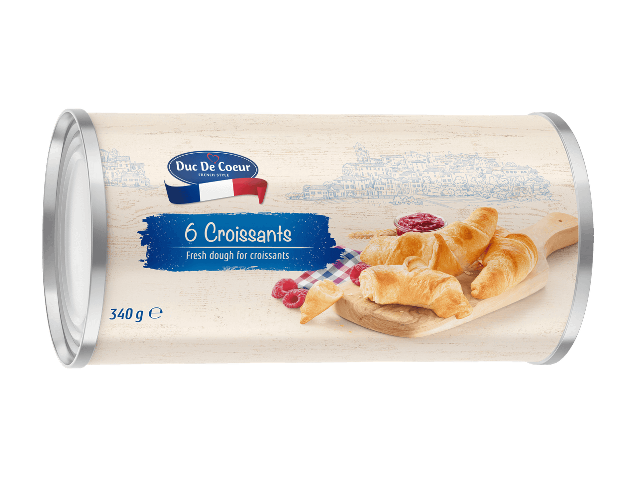 Confezione di croissant Duc De Coeur con pasta fresca, 6 pezzi, 340g.