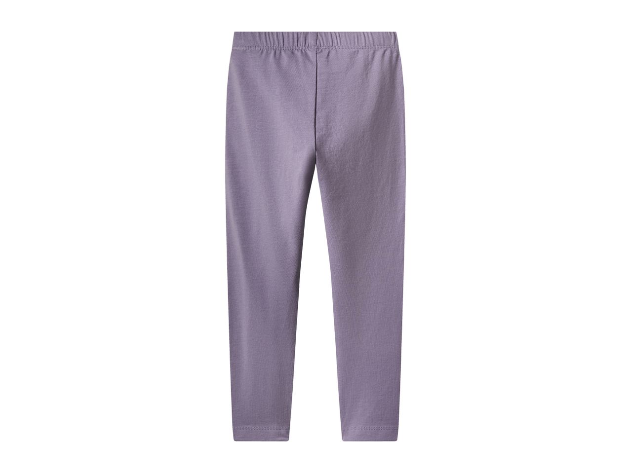 Purple leggings with an elastic waistband