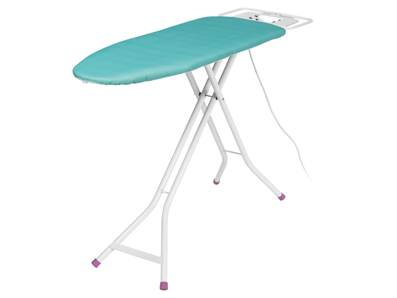 Tábua de engomar W5 com capa turquesa e estrutura branca