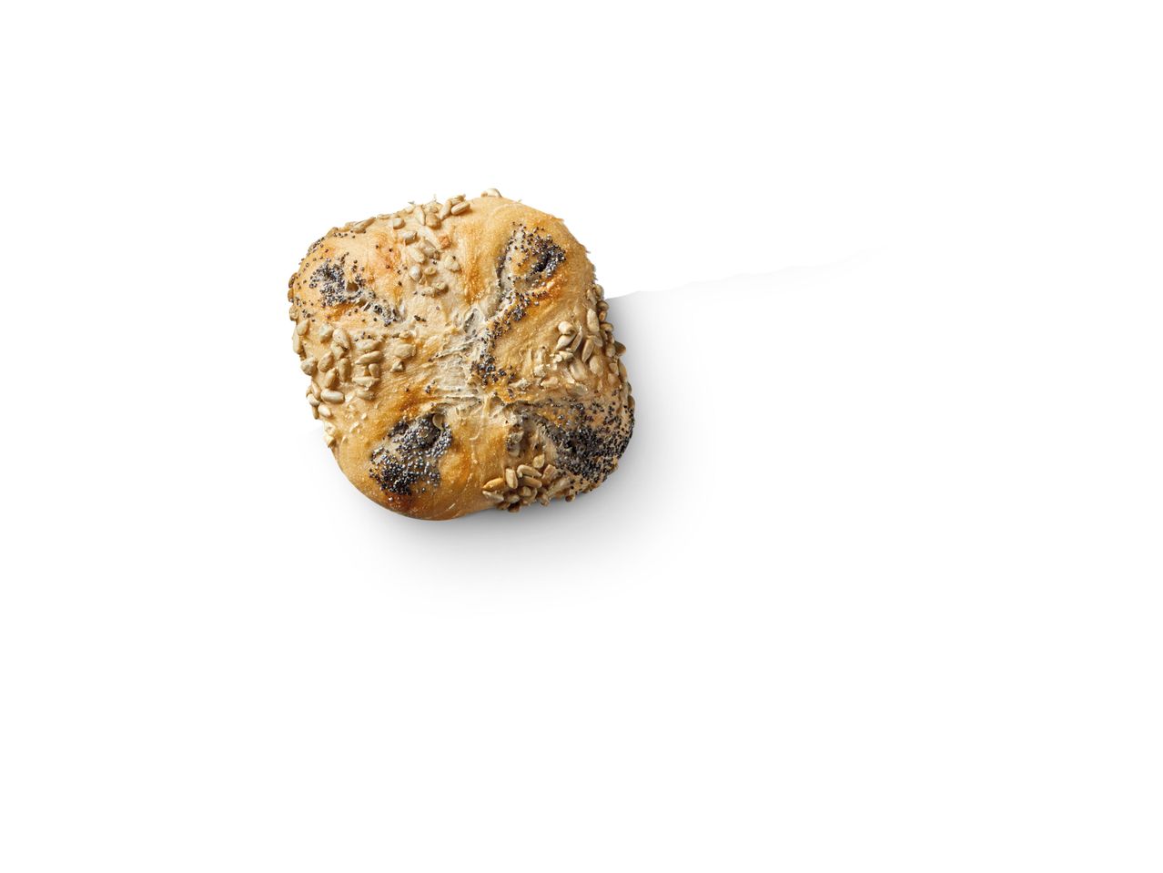 Brötchen mit Mohn und Sonnenblumenkernen.