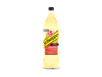 Fles citrusfrisdrank met nul suiker, gemaakt van 100% gerecycled plastic.