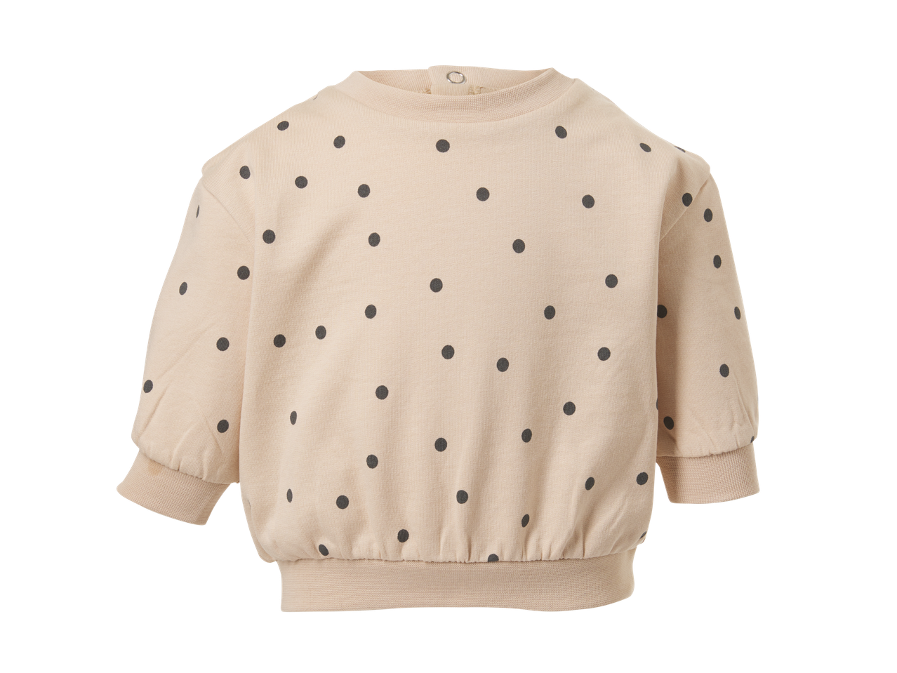 Beige lupilu sweatshirt met stippen