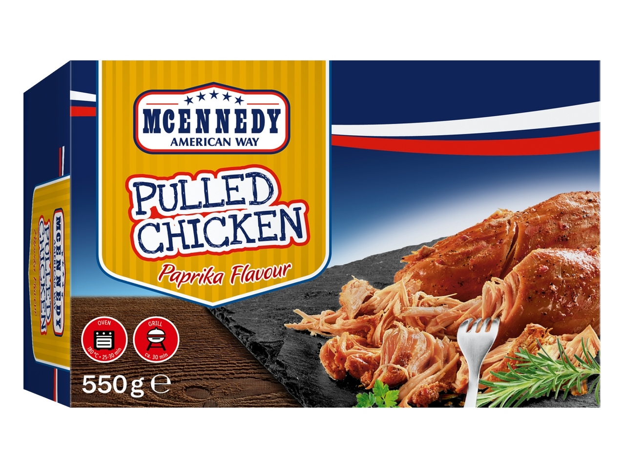 McKennedy paprikase maitsega tõmmatud kana (550 g).