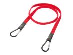 ULTIMATE SPEED® Bungee Cord Set: Red bungee cord with black carabiner clips.