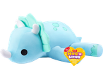 Light blue dinosaur plush toy with mint green accents, weighing up to 1.5 kg.