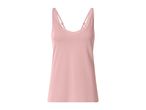 Pink women's camisole with lace trim