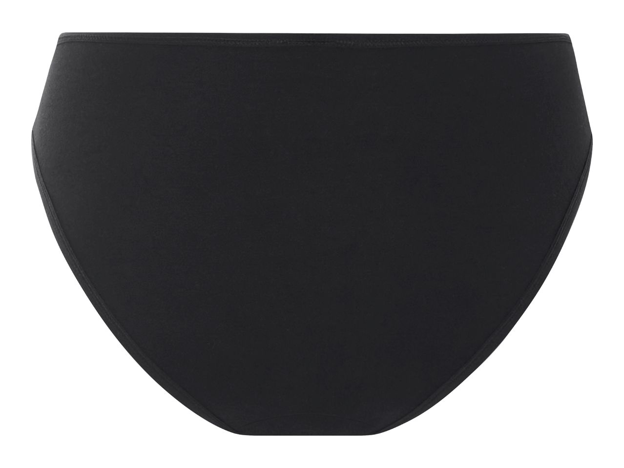 Black high-waisted bikini bottoms