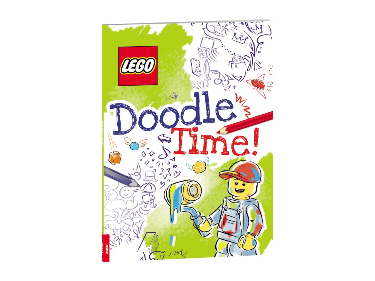 Doodle Time! activity book with a smiling figure holding a paint roller.