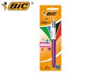 BIC 4 Colours Shine pen in purple, medium point, shown on its packaging.