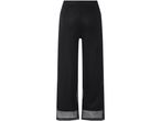 Pantaloni neri a vita alta con inserti in rete.