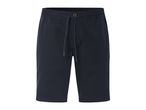 Navy blue men's drawstring shorts.