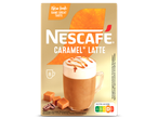 Nescafé Gold Caramel Latte met 8 porties, Nutri-Score A-E en karamelsmaak.