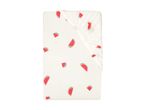 White fitted sheet with a playful watermelon slice pattern