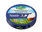 Kőrösi Natúr kenhető félzsíros ömlesztett sajt, 8 adag, 120g-os kiszerelésben.