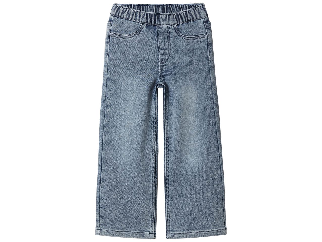 Jean bleu clair pour enfant avec taille élastique et poches avant.