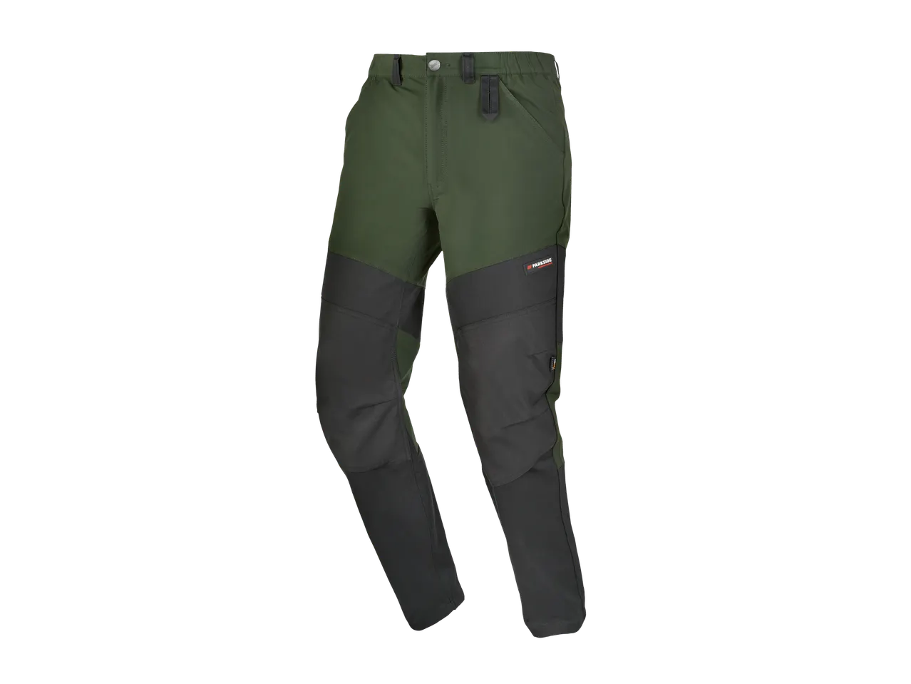 Parkside pants, green with black details.
