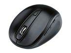 Black wireless computer mouse with a scroll wheel and DPI button.