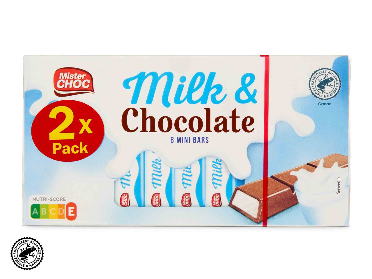 Ga naar volledige schermweergave: 2-pack melk & chocolade reepjes - afbeelding 1