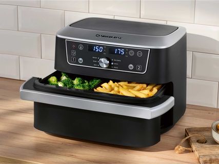 Dupla zónás forrólevegős fritőz