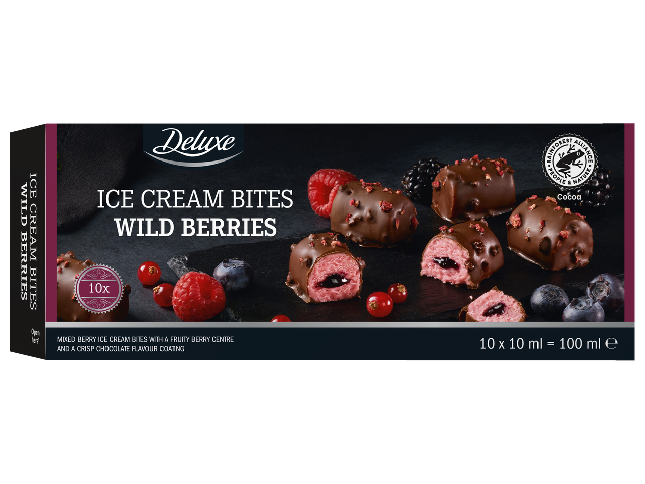 DELUXE Praline de înghețată meža ogu saldējuma gabaliņi ar šokolādes garšu, 10x10ml.