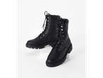 Two black esmara® ladies' boots with laces and chunky soles
