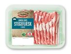 Pakke med Vilstrupgaard dansk gris stegt flæsk i skiver, 500 g.