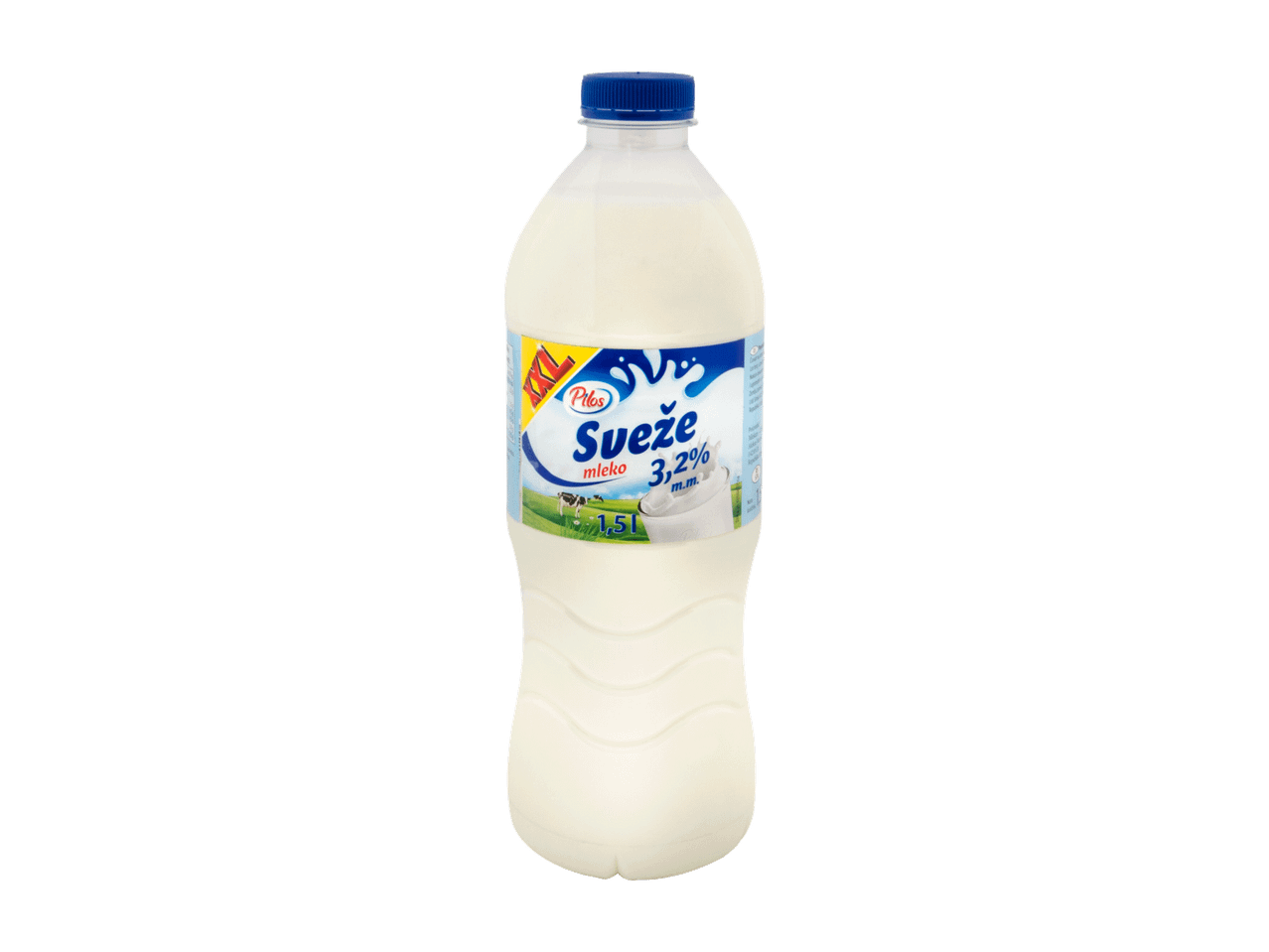 Boca svežeg mleka od 1,5 litara sa 3,2% mlečne masti.