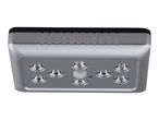 Silver LED light with motion sensor and eight individual lights