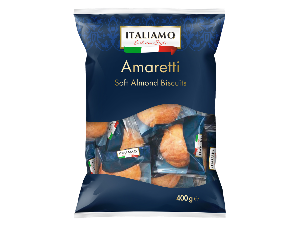 Italiano Amaretti, zachte amandelkoekjes, 400g.