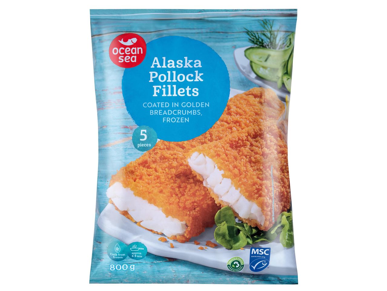 Ocean Sea Alaszkai pollockfilé, panírozva, fagyasztott.