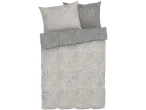 Set de lenjerie de pat cu model de labirint, gri și bej.