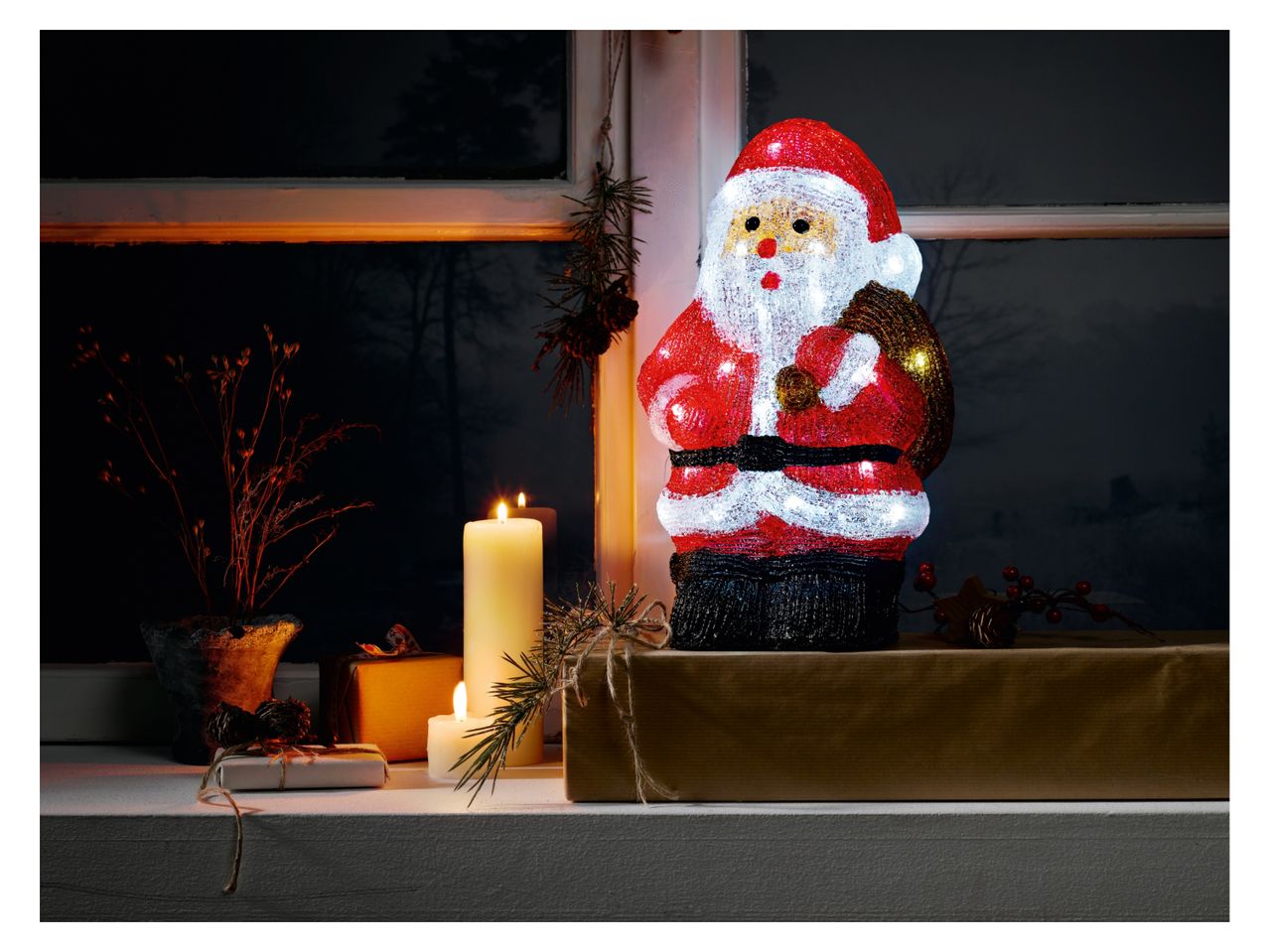 Go to full screen view: LED Light-Up Christmas Figure - Image 1