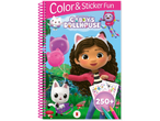 Gabby's Dollhouse coloring book and stickers; 250+ stickers.