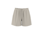 Pantaloni scurți de damă ESMARA, bej deschis, cu talie elastică și șnur.