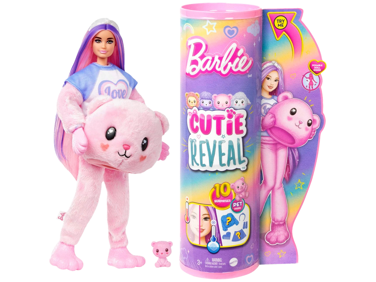 MATTEL® Lalka Barbie z serii Cutie Reveal Słodkie Stylizacje