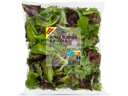 Jonge bladsla en rucola