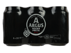 Pack de 6 cervejas Argus Negra/Preta, latas de 330ml, 5,6% álcool, com filme eco-responsável.